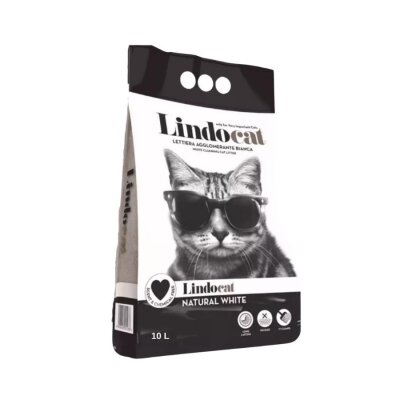 Lindocat Natural Kokusuz Topaklanan Kalın Taneli Bentonit Kedi Kumu 10 Lt