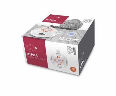 M-Pets Alpha Beyaz İnteraktif Kedi Oyuncağı 20x20x9,8 Cm