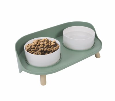 M-Pets Altitude Kedi ve Köpekler İçin İkili Mama Kabı Standı 2x450 Ml