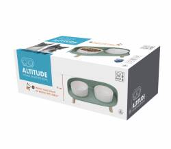 M-Pets Altitude Kedi ve Köpekler İçin İkili Mama Kabı Standı 2x450 Ml - 3