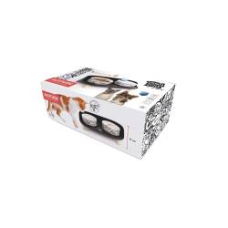 M-Pets Altitude Urban Style Kedi ve Köpekler İçin İkili Mama Kabı Standı 450 Ml - 1
