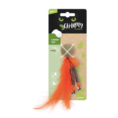 M-Pets Charmy Bugbear Mavi Catnipli Tüylü Top Kedi Oyuncağı 18 Cm