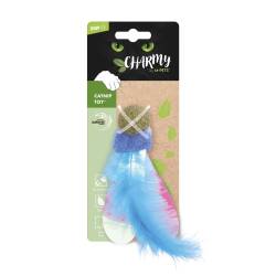 M-Pets Charmy Firefly Catnipli Tüylü Mavi Top Kedi Oyuncağı 13 Cm - 1