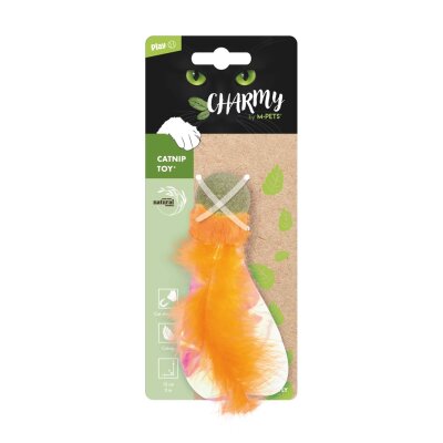 M-Pets Charmy Firefly Catnipli Tüylü Turuncu Top Kedi Oyuncağı 13 Cm