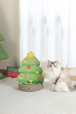 M-Pets Christmas Noel Ağacı Kedi Tırmalama Kartonu - 4