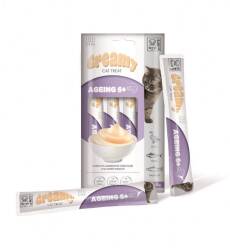 M-Pets Creamy Ageing 6+ Ördekli Somonlu ve Tuna Balıklı Kedi Ödülü 4x15 Gr - 2