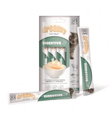M-Pets Creamy Digestive Kuzulu Somonlu ve Tuna Balıklı Kedi Ödülü 4x15 Gr - 2