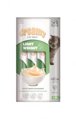 M-Pets Creamy Light Weight Tavuklu ve Morina Balıklı Kedi Ödülü 4x15 Gr - 1