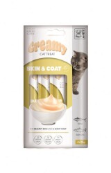 M-Pets Creamy Skin Coat Somonlu ve Tuna Balıklı Kedi Ödülü 4x15 Gr - M-Pets