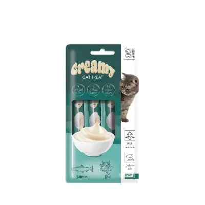 M-Pets Creamy Somonlu ve Biftekli Krema Kedi Ödülü 4X15 Gr