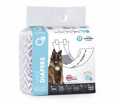 M-Pets Diapers Erkek Köpek Külotu Xxl 12 Adet