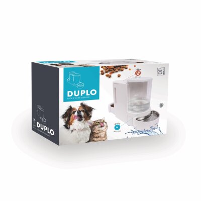 M-Pets Duplo Hazneli Kedi ve Köpekler İçin Mama ve Su Kabı 6 Lt