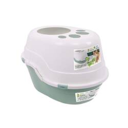 M-Pets Eco Tanta Üstten Girişli Kedi Tuvaleti 63x49x42 Cm Yeşil - M-Pets