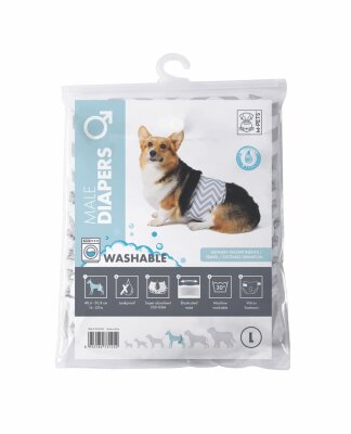 M-Pets Erkek Köpekler İçin Yıkanabilir Külot L