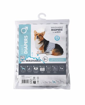 M-Pets Erkek Köpekler İçin Yıkanabilir Külot L+