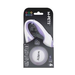 M-Pets Flash Ledli Mor Otomatik Şerit Köpek Gezdirme Tasması 3 Mt - M-Pets