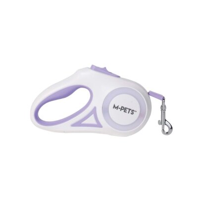 M-Pets Flash Ledli Mor Otomatik Şerit Köpek Gezdirme Tasması 3 Mt - 2