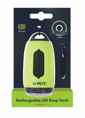 M-Pets Flash Ledli Yeşil Dışkı Poşeti Kutusu