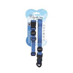 M-Pets Gentle Köpek Boyun Tasması ve Gezdirme Kayışı Seti Mavi M - M-Pets