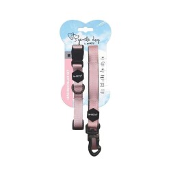 M-Pets Gentle Köpek Boyun Tasması ve Gezdirme Kayışı Seti Pembe M - M-Pets