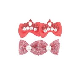 M-Pets Glam Fiyonklu Kedi ve Köpekler İçin Aksesuar Toka Kırmızı - 2
