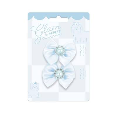 M-Pets Glam Fiyonklu Kedi ve Köpekler İçin Aksesuar Toka Mavi - 1