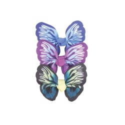 M-Pets Glam Kelebekli Kedi ve Köpekler İçin Aksesuar Toka Mavi Mor ve Yeşil - 2