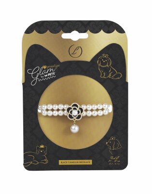 M-Pets Glam Prestige Black Camellia Kedi ve Köpek Kolyesi L