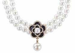 M-Pets Glam Prestige Black Camellia Kedi ve Köpek Kolyesi L - 4