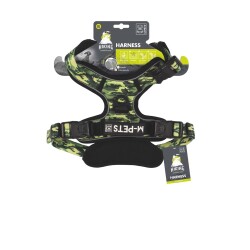 M-Pets Hıkıng Reflektörlü Kamuflaj Desenli Soft Köpek Göğüs Tasması Xl - M-Pets