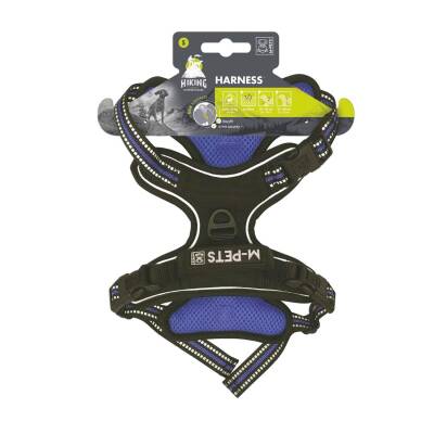 M-Pets Hıkıng Reflektörlü Soft Köpek Göğüs Tasması Mavi L - 1
