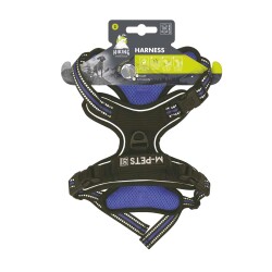 M-Pets Hıkıng Reflektörlü Soft Köpek Göğüs Tasması Mavi M - M-Pets