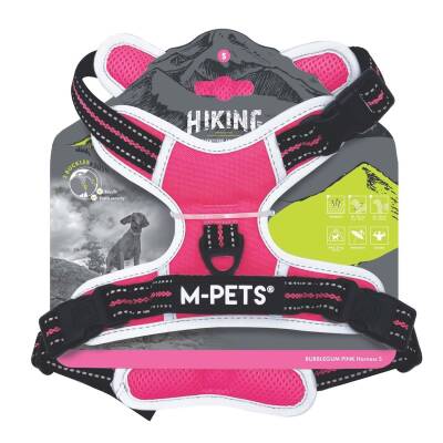 M-Pets Hıkıng Reflektörlü Soft Köpek Göğüs Tasması Pembe M - 1