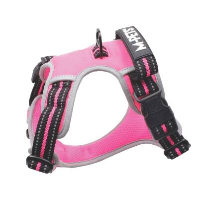 M-Pets Hıkıng Reflektörlü Soft Köpek Göğüs Tasması Pembe M - 2