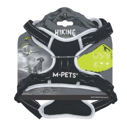 M-Pets Hıkıng Reflektörlü Soft Köpek Göğüs Tasması Siyah M - M-Pets