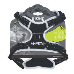 M-Pets Hıkıng Reflektörlü Soft Köpek Göğüs Tasması Siyah M - M-Pets