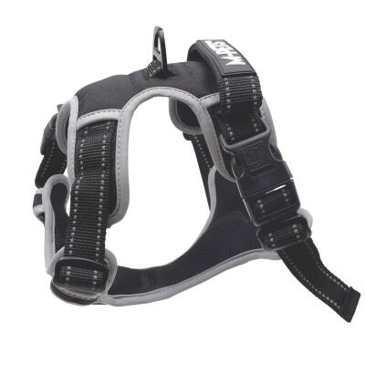 M-Pets Hıkıng Reflektörlü Soft Köpek Göğüs Tasması Siyah S - 2