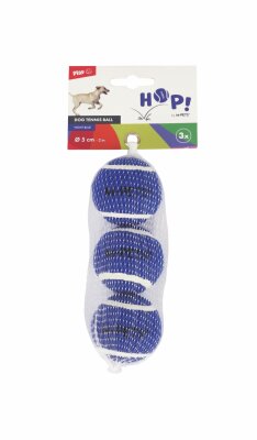 M-Pets Hop Mavi Tenis Topu Köpek Oyuncağı 3lü Set 5 cm