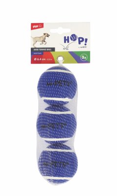 M-Pets Hop Mavi Tenis Topu Köpek Oyuncağı 3lü Set 6,4 cm