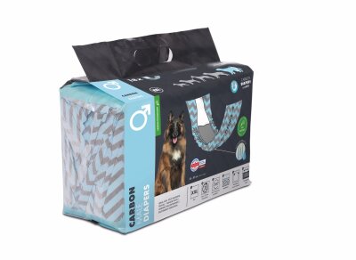 M-Pets Karbonlu Diapers Erkek Köpek Külotu Xxl 18 Adet