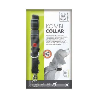 M-Pets Kombi 2in1 Köpek Eğitim Tasması Siyah XL - 1