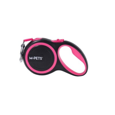 M-Pets Liberty Pembe Otomatik Şerit Köpek Gezdirme Tasması 8 Mt L - 2