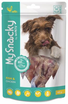 M-Pets My Snacky Balıklı ve Tavuklu Köpek Ödül Maması 80 Gr
