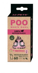 M-Pets Poo %100 Recycled Dışkı Poşeti Gül Kokulu 4x15 Yaprak - M-Pets