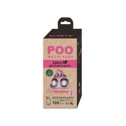 M-PETS POO 100% RECYCLED Dışkı Poşeti Gül Kokulu 8X15 Yaprak - M-Pets