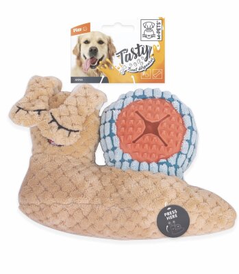 M-Pets Snail Anna Ödül Hazneli Peluş Köpek Oyuncağı 23,5x15 Cm