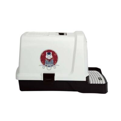 M-Pets Suez Sailor Kapalı Kedi Tuvaleti 69x42x41 Cm - 2
