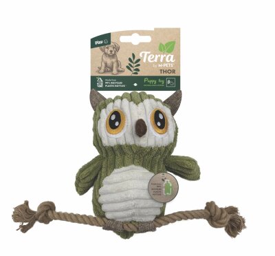 M-Pets Thor Baykuş Peluş Kedi ve Köpek Oyuncağı 30x13x7 Cm