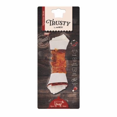 M-Pets Trusty Extra Sığır Etli Düğümlü Köpek Çiğneme Kemiği 75 gr, 15.3 Cm
