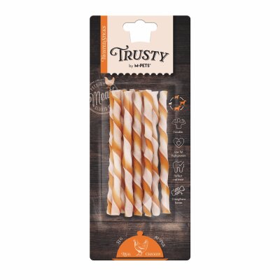 M-Pets Trusty Twisted Tavuklu Çubuk Köpek Ödülü 10'lu  12.7 Cm